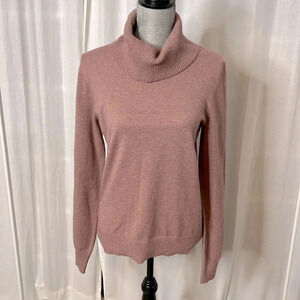 Turtleneck Sweater Lightweight Blush,  Size M